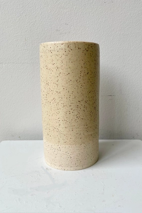 Jacqueline Vase Butter Speckle Small Vase,Flower Vase