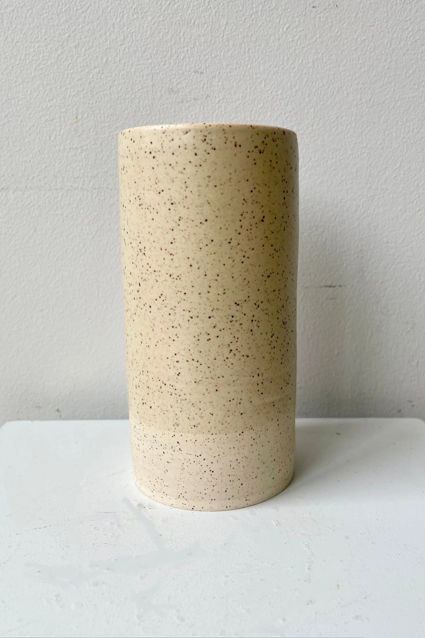 Jacqueline Vase Butter Speckle Small Vase,Flower Vase