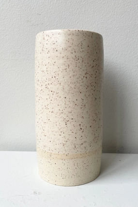 Jacqueline Vase Cream Speckle Small Vase,Flower Vase