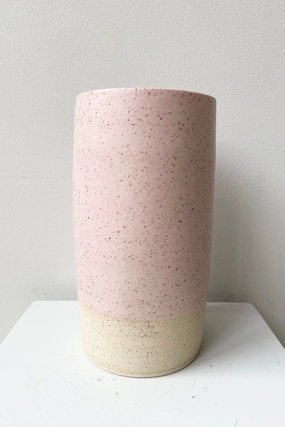 Jacqueline Vase Pink Speckle Large Vase,Flower Vase