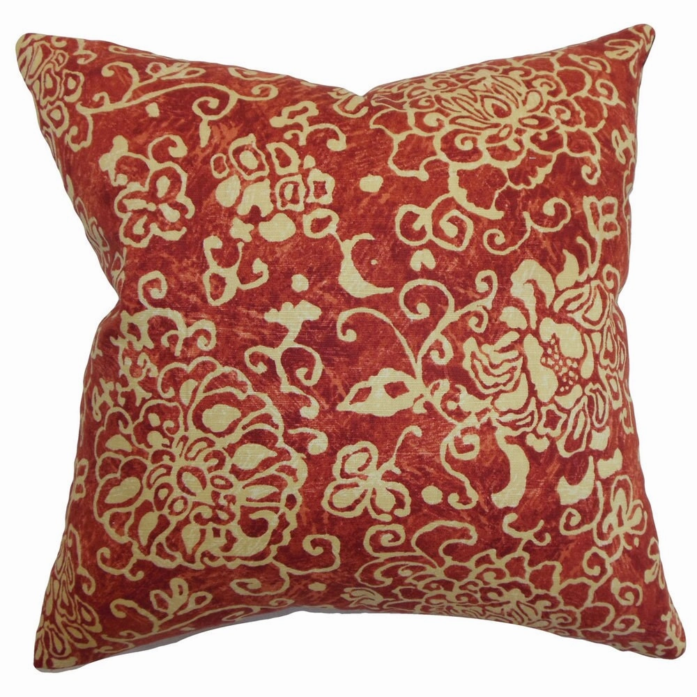 Jaffna Floral Euro Sham Russett pillowcases,cotton pillow covers,bed linen