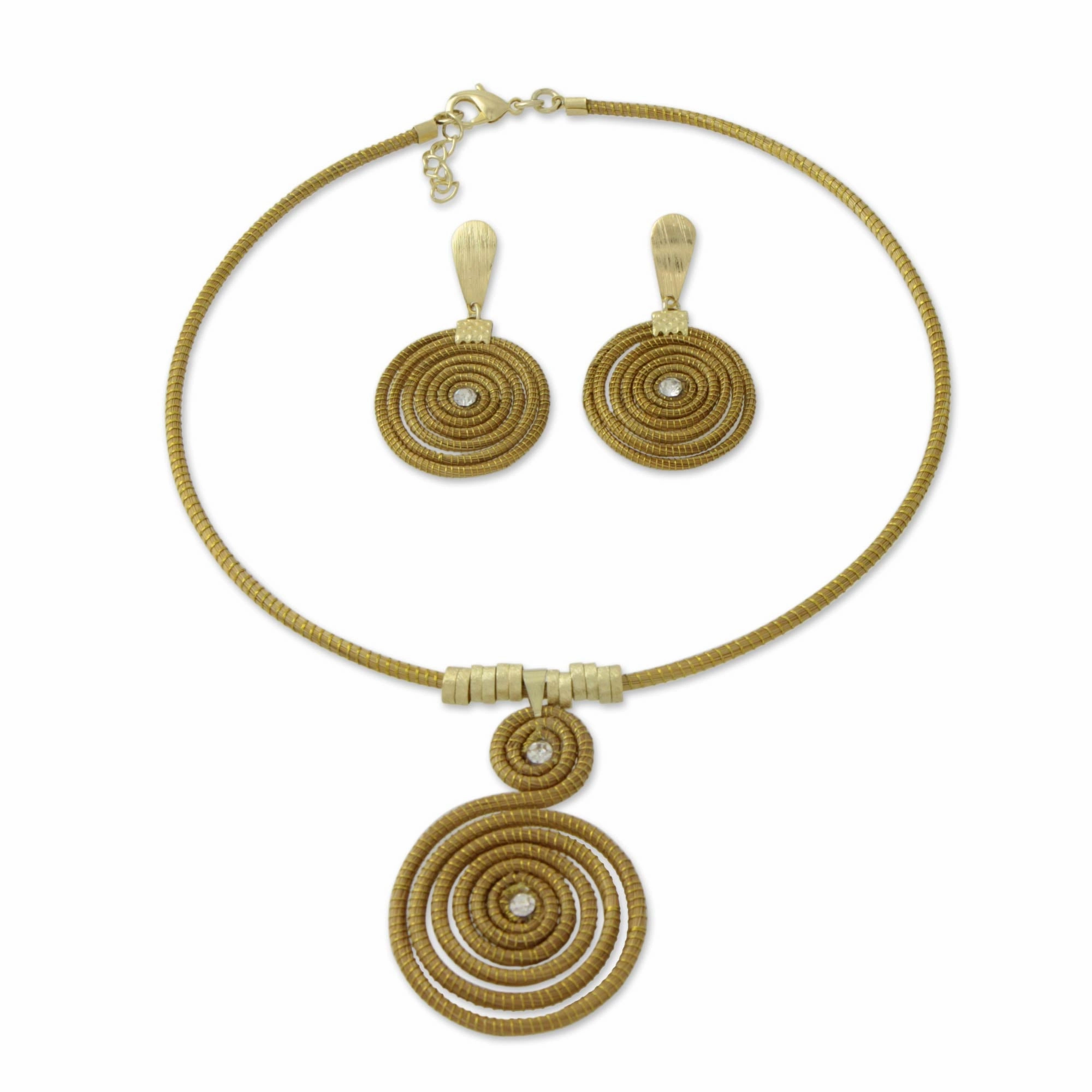 Jalapo Evolution Gold Plated Glass Jewelry Set