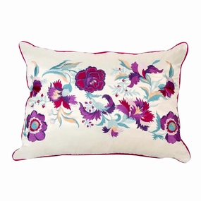 Jennifer Taylor Cream Embroidered China Sham (Set of 2) pillowcases,cotton pillow covers,bed linen