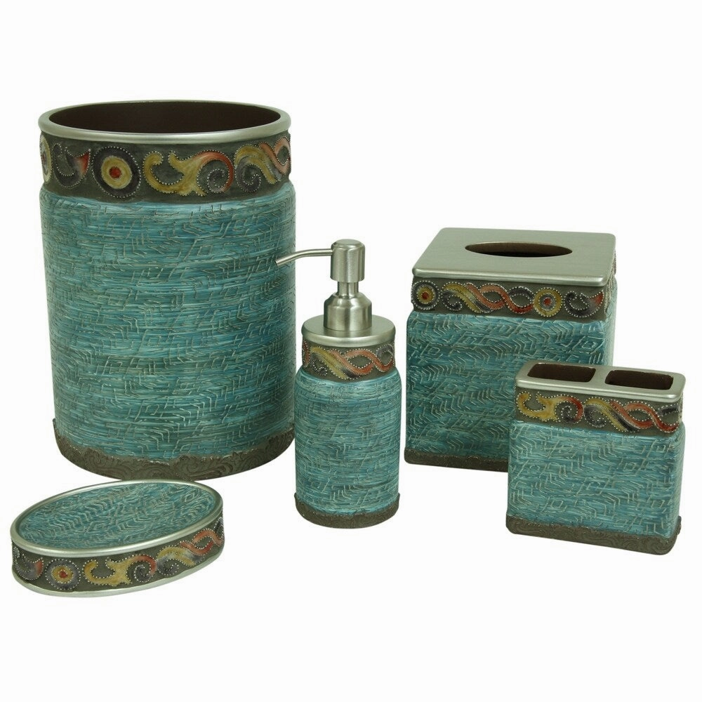 Jessica Simpson Elara bath accessories toothbrush holder - Teal