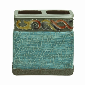 Jessica Simpson Elara bath accessories toothbrush holder - Teal Toothbrush Holder,Bathroom Organizer