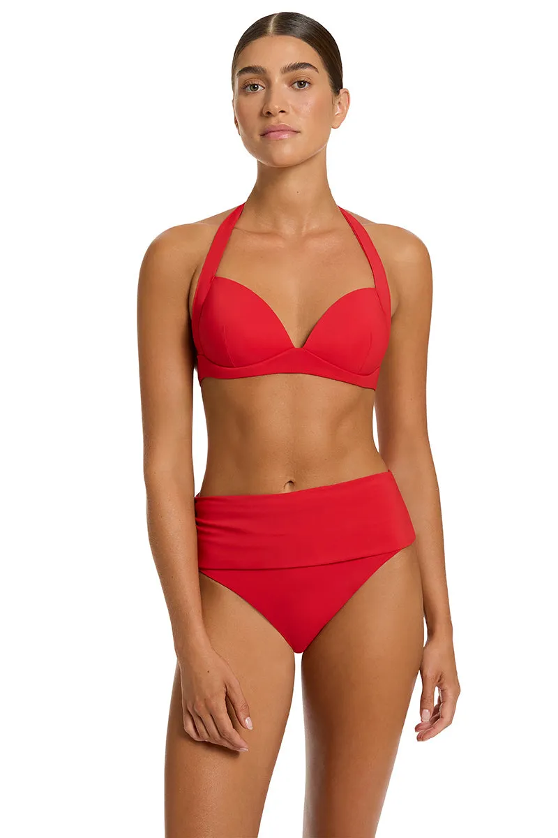 Jetset Moulded Halter Top Rosso