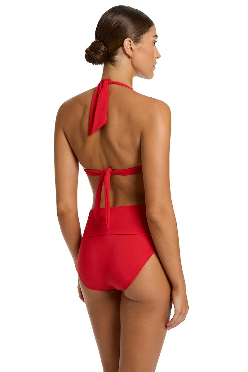 Jetset Moulded Halter Top Rosso