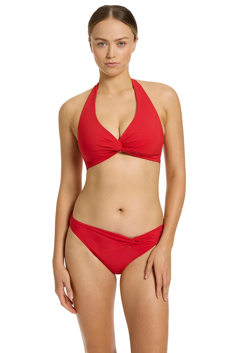 Jetset Twist Front Hipster Pant Rosso
