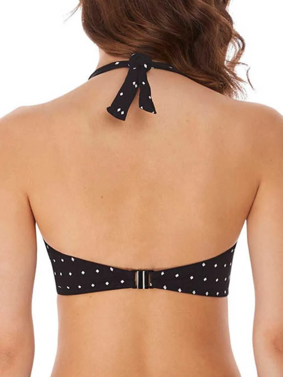 Jewel Cove Halter Bikini Top - Black