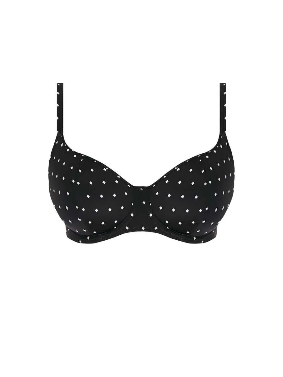 Jewel Cove Sweetheart Bikini Top - Black