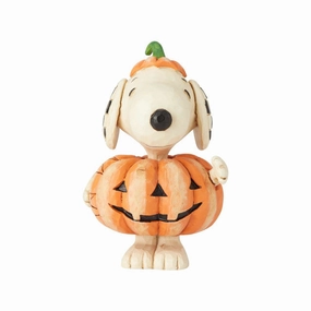 Jim Shore by Enesco Snoopy Dressed as Jack-O-Lantern Pumpkin Mini Figurine Decorative Mirror,Home Decor Mirror