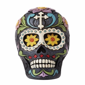Jim Shore Day of the Dead Black Skull Decorative Mirror,Home Decor Mirror