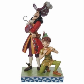 Jim Shore Disney Devious and Daring Peter Pan & Captain Hook Good Versus Evil Figurine Decorative Mirror,Home Decor Mirror