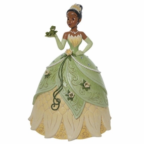 Jim Shore Disney Just One Kiss Deluxe Princess Tiana 15" Figurine Decorative Mirror,Home Decor Mirror