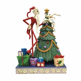 Jim Shore Disney Santa Jack and Zero with Tree Decking the Halls Figurine Decorative Mirror,Home Decor Mirror