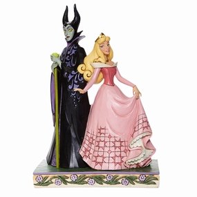 Jim Shore Disney Traditions Aurora and Maleficent Figurine Decorative Mirror,Home Decor Mirror