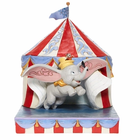 Jim Shore Disney Traditions Dumbo 80th Anniversary Flying Out of Big Tent Figurine Decorative Mirror,Home Decor Mirror
