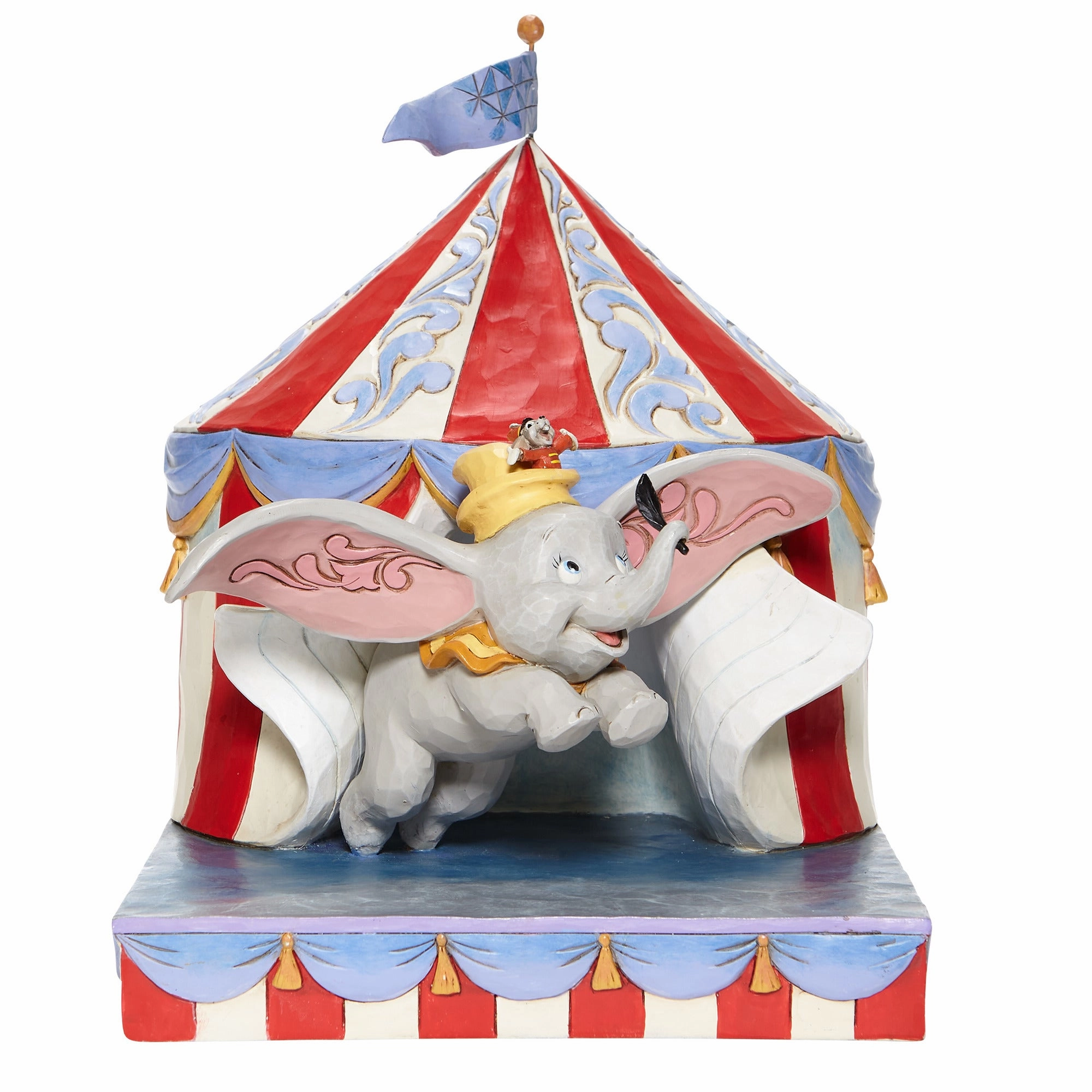 Jim Shore Disney Traditions Dumbo 80th Anniversary Flying Out of Big Tent Figurine Decorative Mirror,Home Decor Mirror