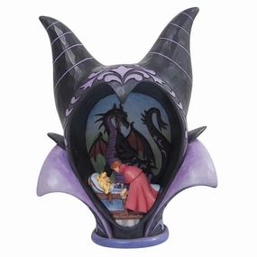 Jim Shore Disney Traditions Sleeping Beauty Maleficent Headdress Scene True Love's Kiss Figurine Decorative Mirror,Home Decor Mirror