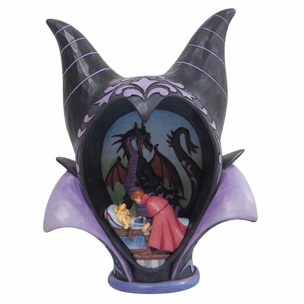Jim Shore Disney Traditions Sleeping Beauty Maleficent Headdress Scene True Love's Kiss Figurine Decorative Mirror,Home Decor Mirror