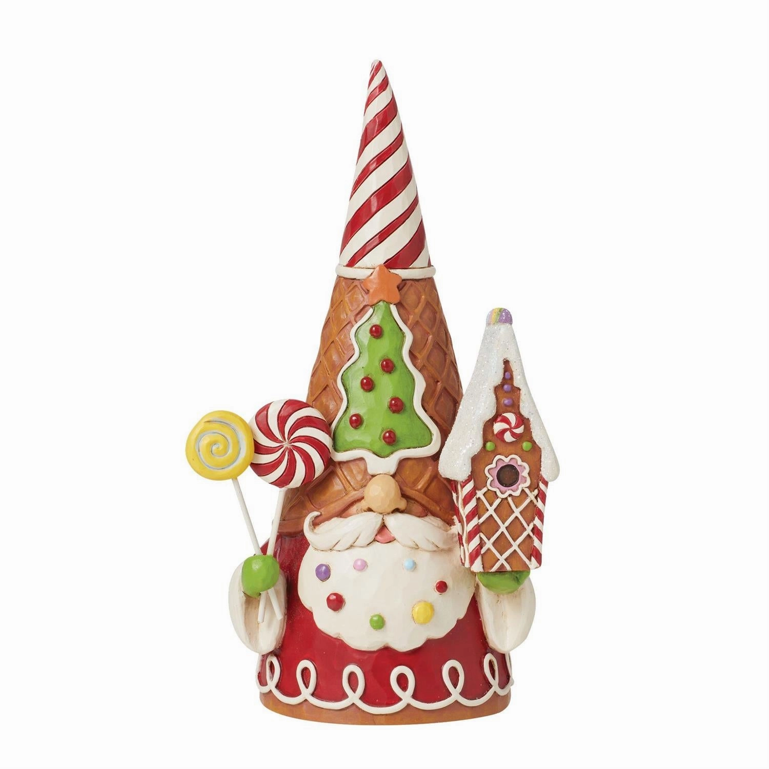 Jim Shore Gingerbread Gnome with Treats and Birdhouse 7.75" Figurine Decorative Mirror,Home Decor Mirror