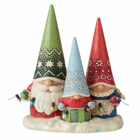 Jim Shore Gnome Family of Three "Together for Christmas" Figurine Decorative Mirror,Home Decor Mirror