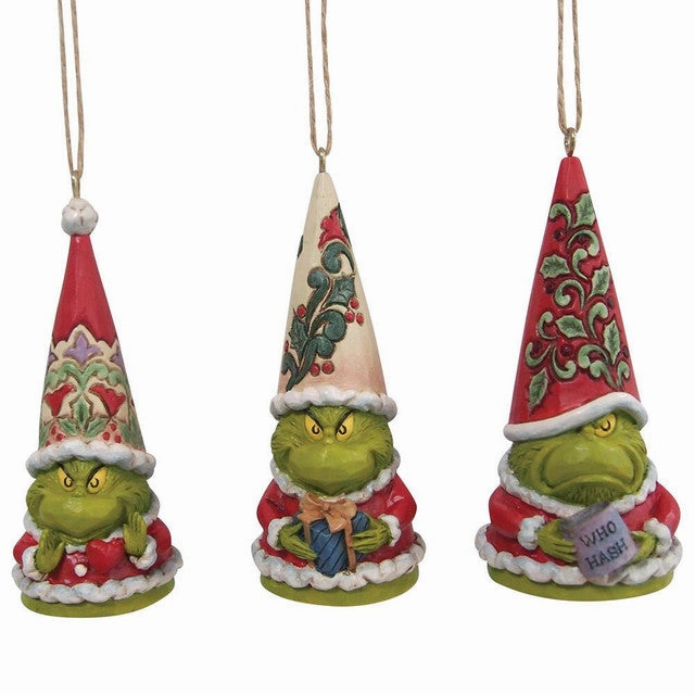 Jim Shore Grinch Gnomes Set of 3 Ornaments Decorative Mirror,Home Decor Mirror
