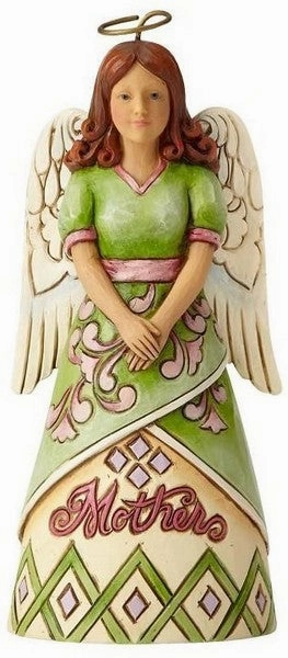 Jim Shore Heartwood Creek by Enesco Pint Sized Mother Angel Figurine Decorative Mirror,Home Decor Mirror