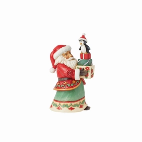 Jim Shore Heartwood Creek Pint Santa with Presents Figurine Decorative Mirror,Home Decor Mirror