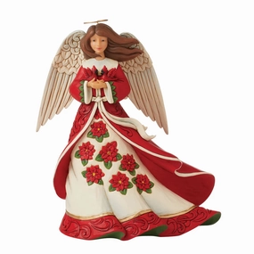 Jim Shore Heartwood Creek Red Christmas Angel Figurine Decorative Mirror,Home Decor Mirror