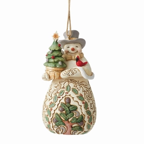 Jim Shore Heartwood Creek Woodland Snowman/Tree Ornament Decorative Mirror,Home Decor Mirror