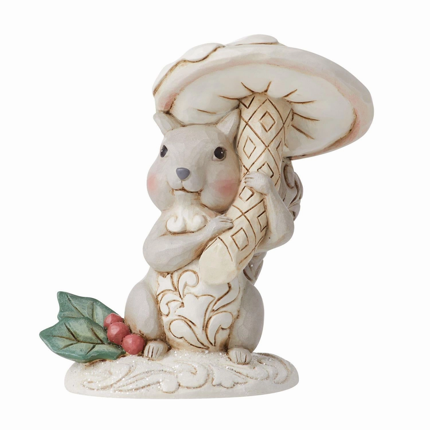 Jim Shore Heartwood Creek Woodland Squirrel with Mushroom Decorative Mirror,Home Decor Mirror