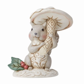 Jim Shore Heartwood Creek Woodland Squirrel with Mushroom Decorative Mirror,Home Decor Mirror