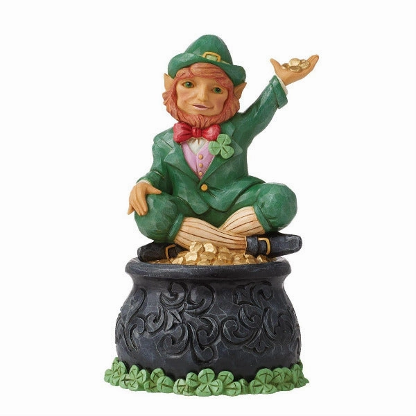 Jim Shore Heartwood Creek You're My Pot of Gold Irish Leprechaun Figurine Decorative Mirror,Home Decor Mirror