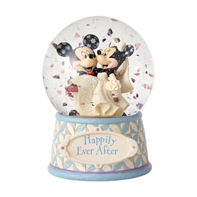 Jim Shore Mickey and Minnie Wedding Waterball Decorative Mirror,Home Decor Mirror