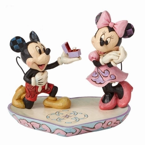 Jim Shore Mickey Proposing to Minnie Ring Dish Decorative Mirror,Home Decor Mirror