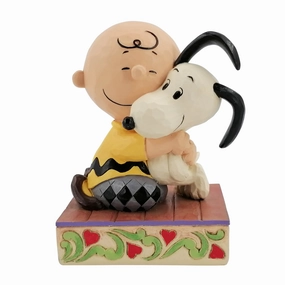 Jim Shore Peanuts Charlie Brown Hugging Snoopy Beagle Hug is Blissful Heart Figurine Decorative Mirror,Home Decor Mirror