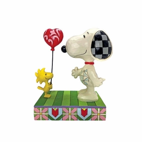 Jim Shore Peanuts Love Floats Woodstock Giving Snoopy a Heart Shaped Balloon Figurine Decorative Mirror,Home Decor Mirror