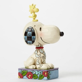 Jim Shore Peanuts My Best Friend Snoopy and Woodstock Pose Figurine Decorative Mirror,Home Decor Mirror