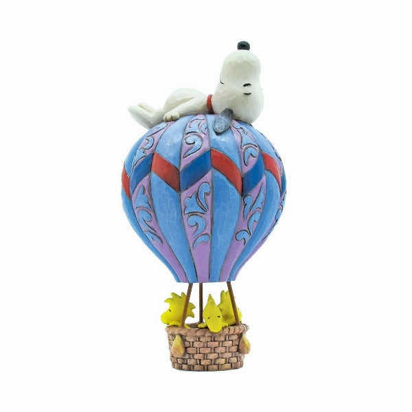 Jim Shore Peanuts Reaching New Heights Snoopy & Woodstock Riding Hot Air Balloon Figurine Decorative Mirror,Home Decor Mirror