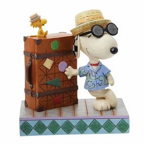 Jim Shore Peanuts Snoopy & Woodstock Vacation Figurine Decorative Mirror,Home Decor Mirror