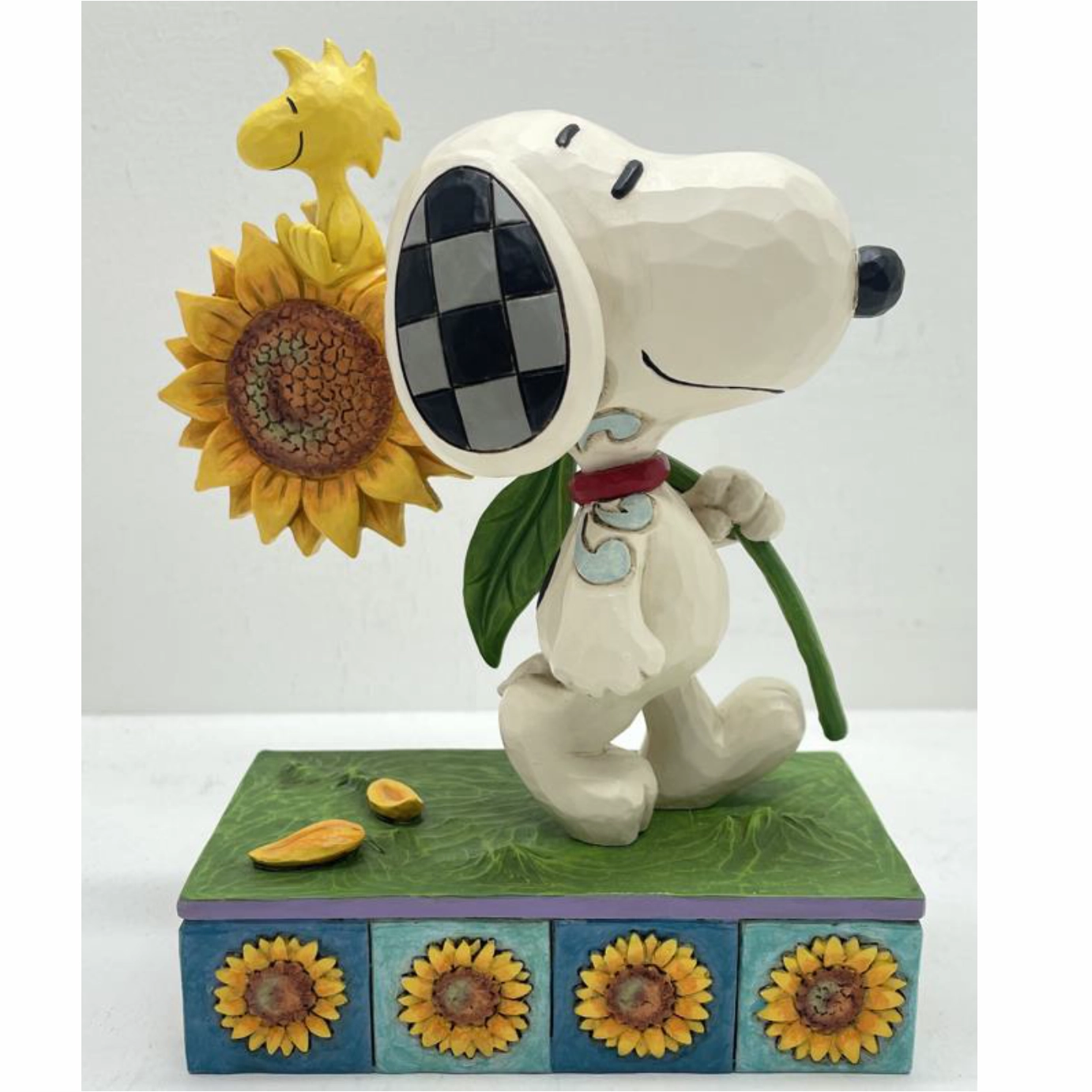 Jim Shore Peanuts Snoopy and Woodstock with Sunflower "Sunsational Friendship" Hallmark Exclusive Figurine Decorative Mirror,Home Decor Mirror