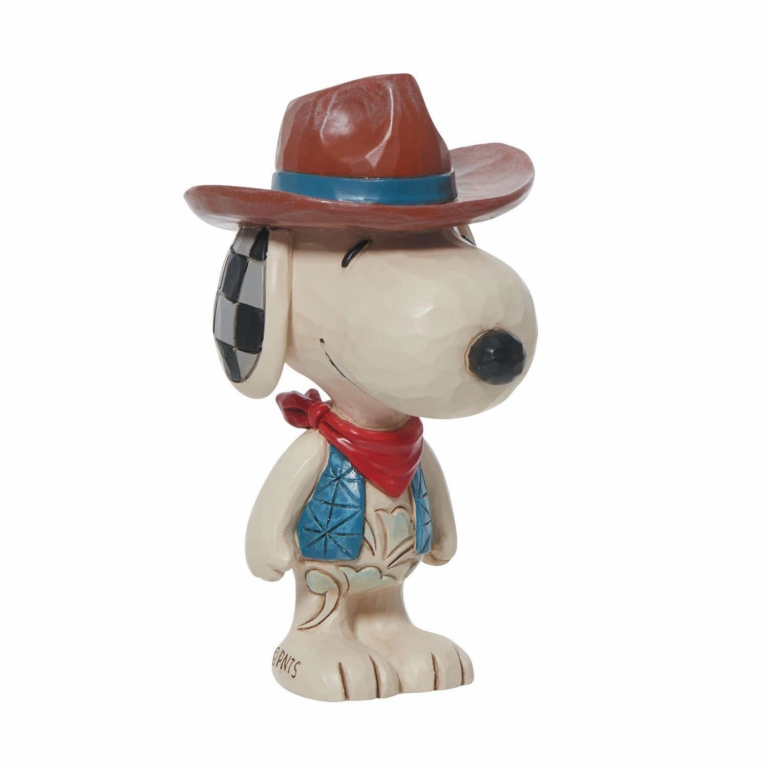 Jim Shore Peanuts Snoopy Cowboy Mini Figurine Decorative Mirror,Home Decor Mirror