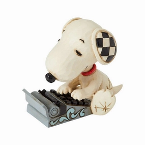 Jim Shore Peanuts Snoopy Typing Mini Figurine Decorative Mirror,Home Decor Mirror