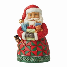 Jim Shore Pint Sized Santa with Arms Full of Gifts Figurine Decorative Mirror,Home Decor Mirror