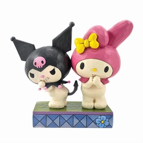 Jim Shore Sanrio Kuromi and My Melody Figurine Decorative Mirror,Home Decor Mirror