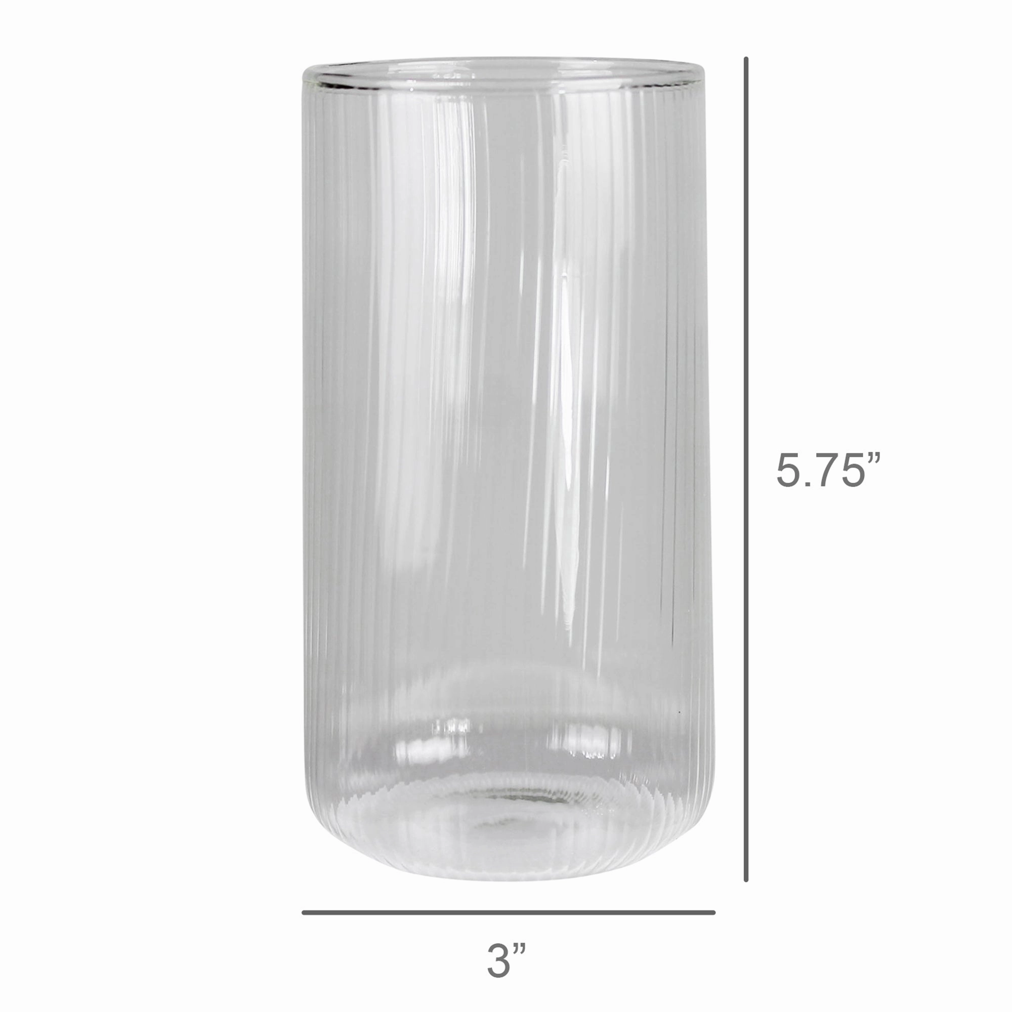 Jolie Ribbed High Ball, Glass