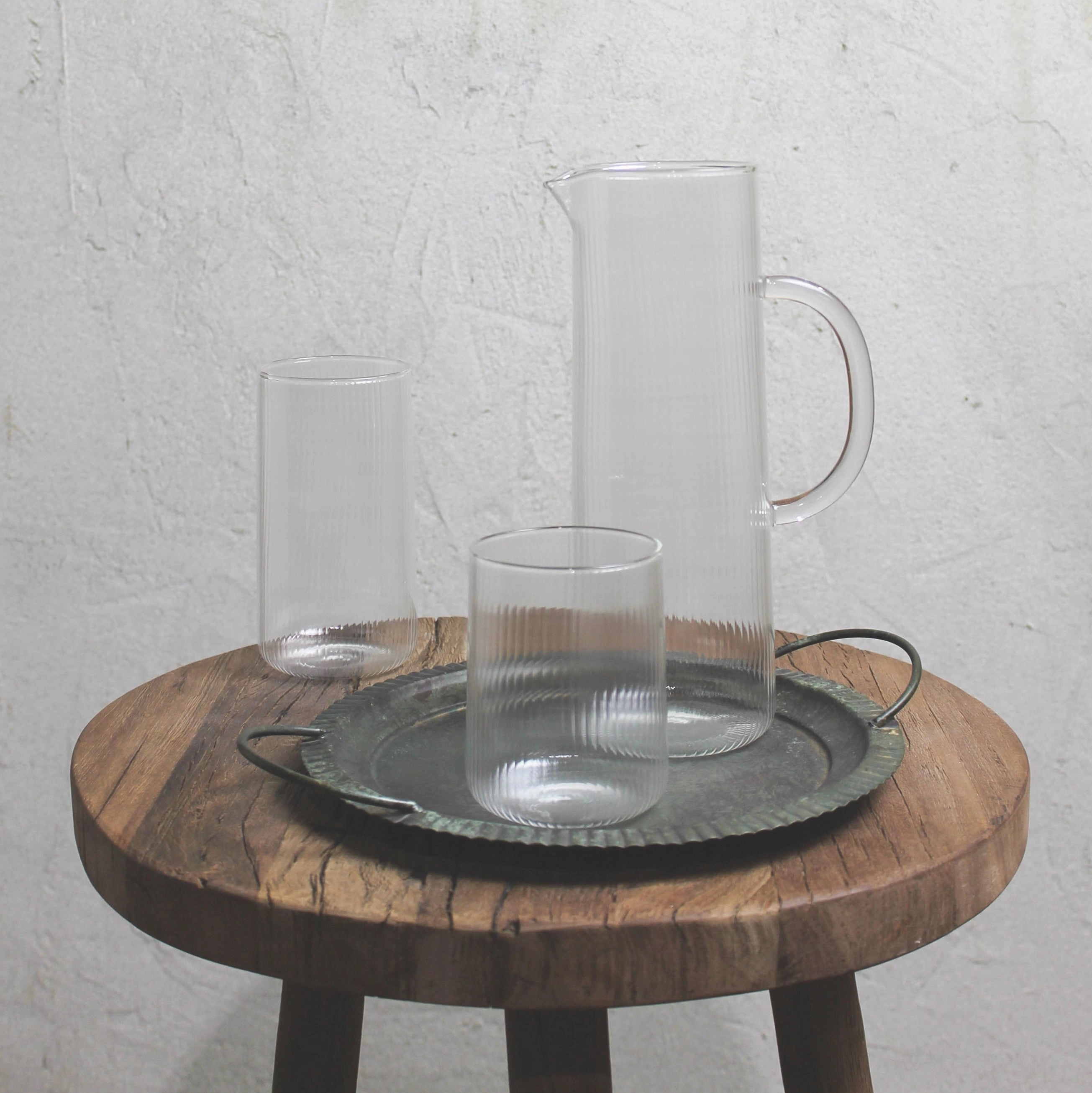 Jolie Ribbed High Ball, Glass