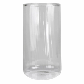 Jolie Ribbed High Ball, Glass Vase,Ceramic Vase