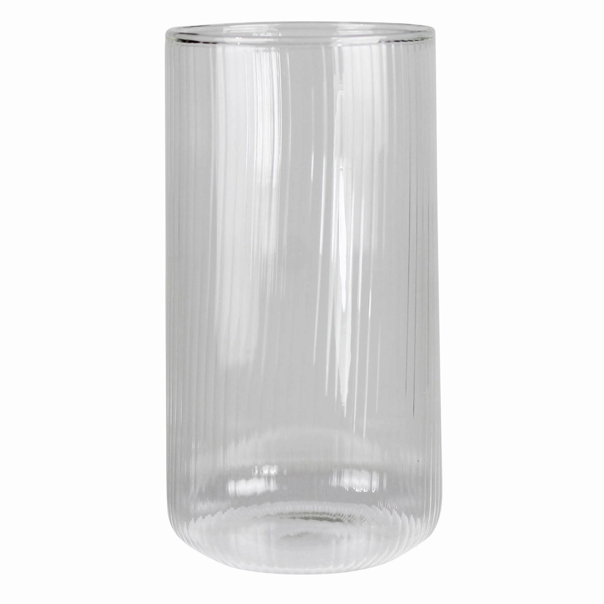 Jolie Ribbed High Ball, Glass Vase,Ceramic Vase